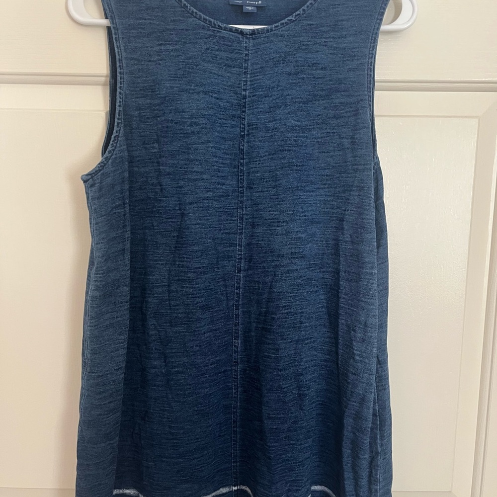 Pure Jill Sleeveless Denim Blue Top